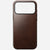 nomad modern case for iphone 17 pro rustic brown front view