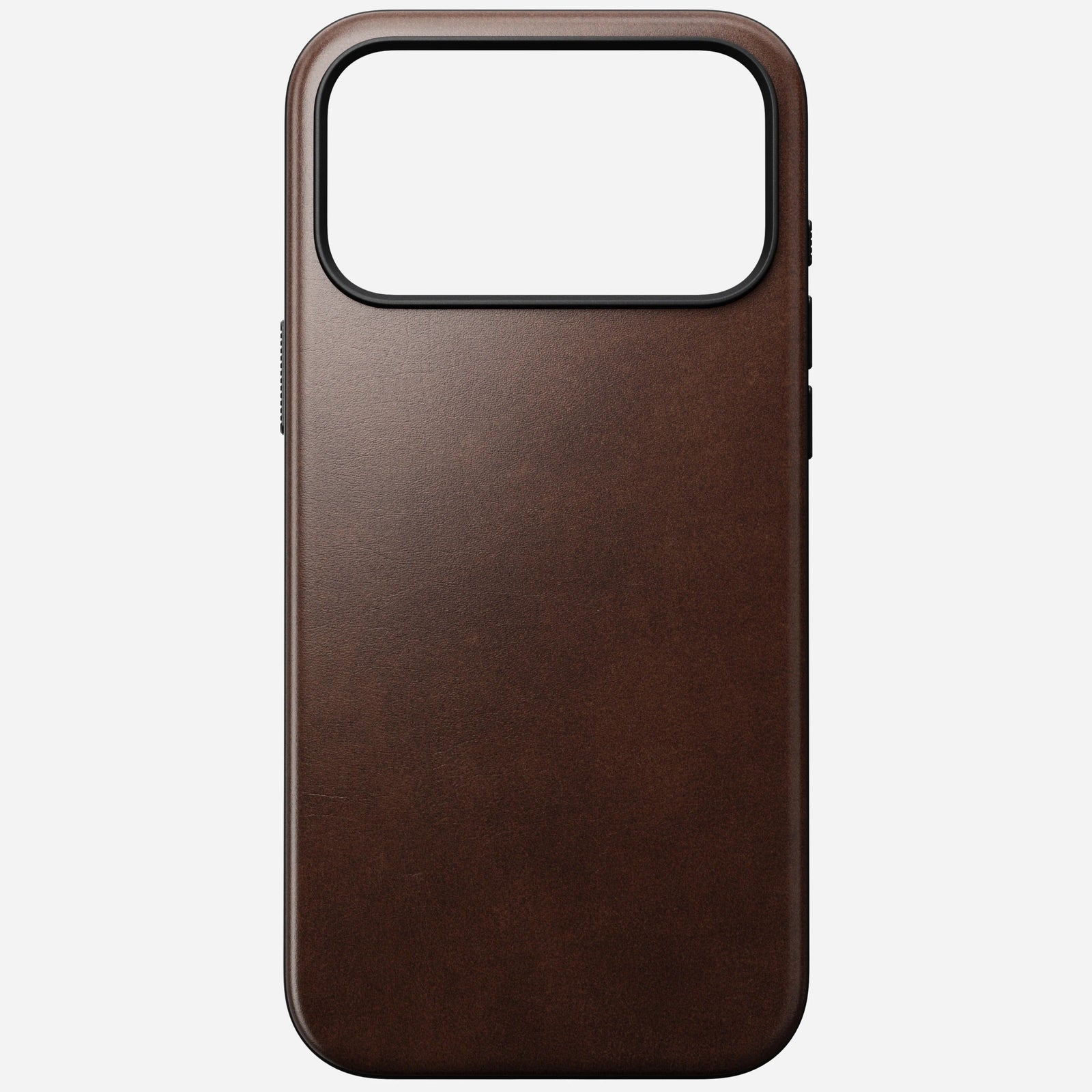 nomad modern case for iphone 17 pro max rustic brown front view