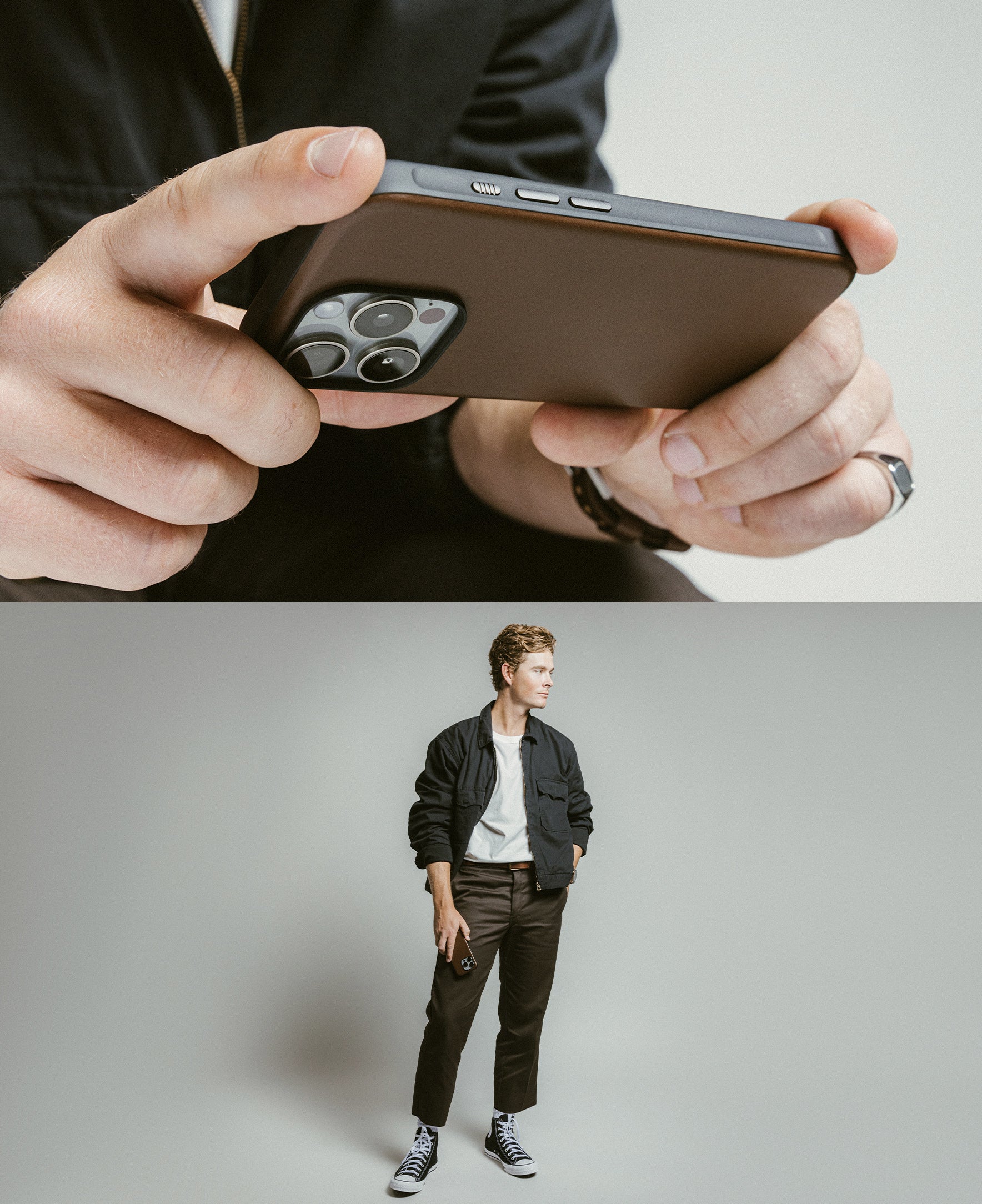 Nomad Modern Leather Case for iPhone 16 Pro Max Brown Mac