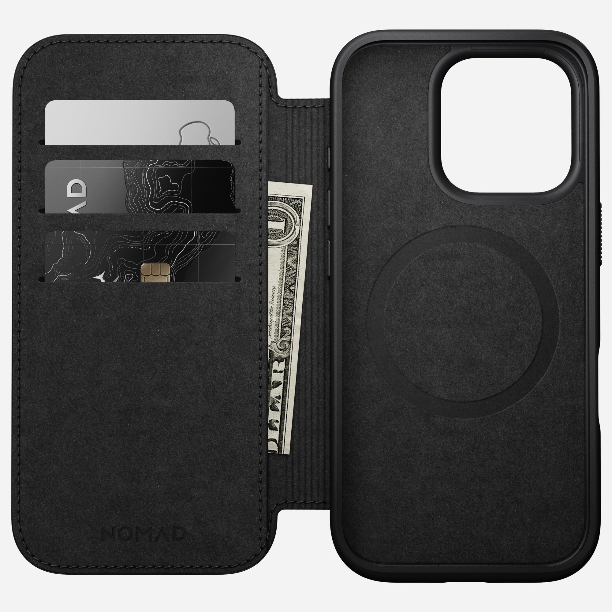 Nomad Modern Premium Leather Folio Case iPhone 16 Pro 6.3 - English Tan
