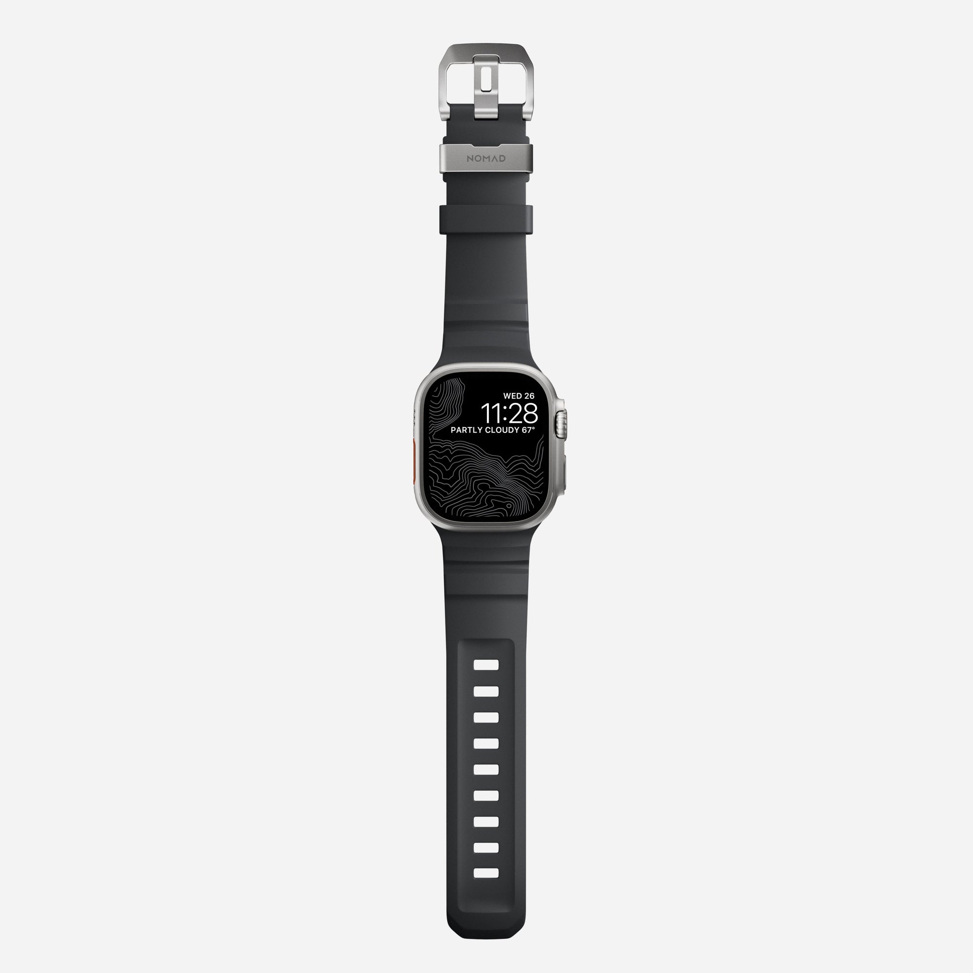 Nomad Rocky Point Band for Apple Watch 42-49 & Ultra 1 / 2 - Storm (Natural Hardware)