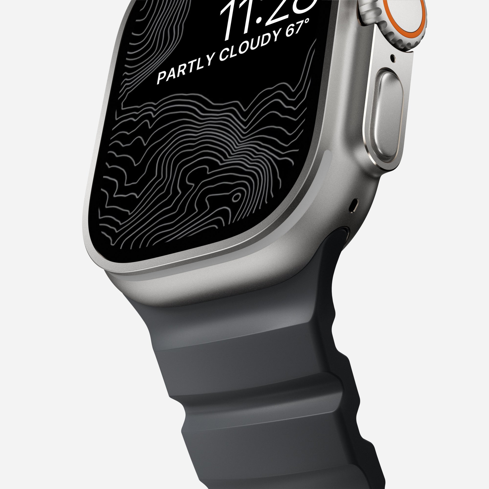 Nomad Rocky Point Band for Apple Watch 42-49 & Ultra 1 / 2 - Storm (Natural Hardware)