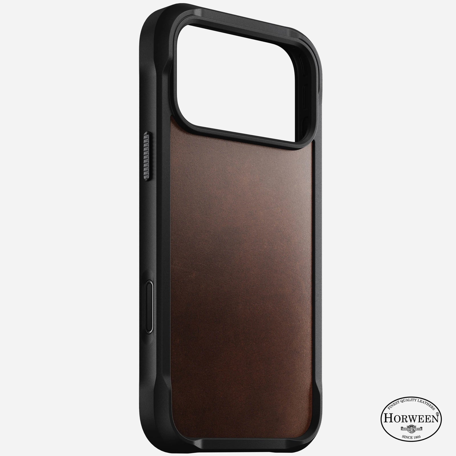 nomad rugged case for iphone 17 pro max rustic brown side profile