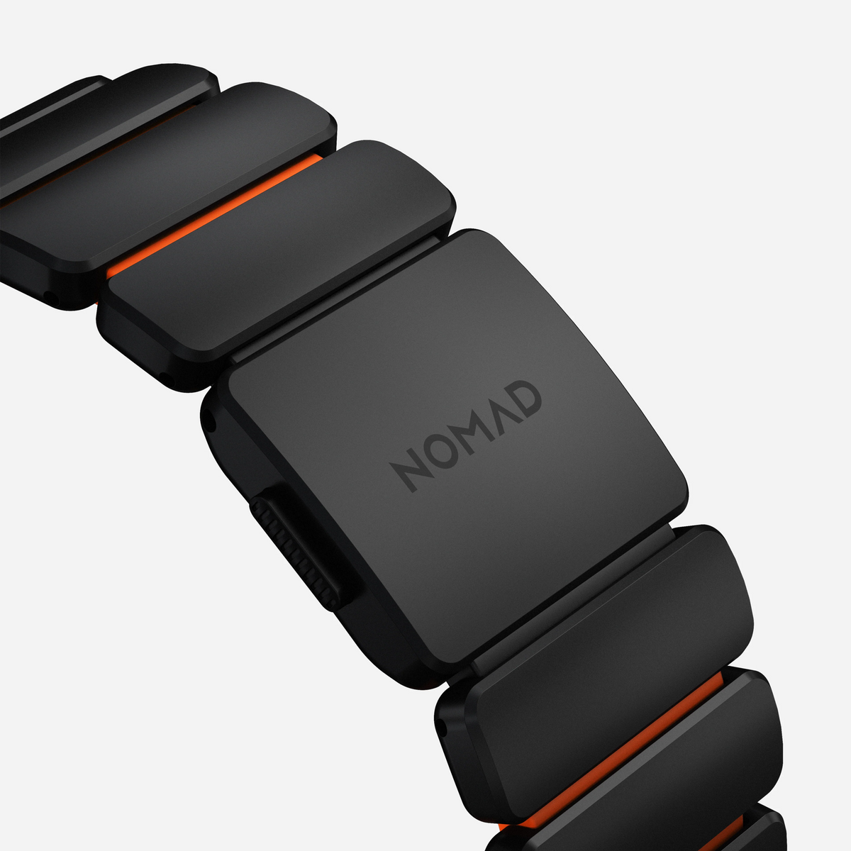 Nomad Stratos Titanium Apple Watch Ultra 1 - 3 / 42-49mm / Series 1-11 & SE - Black / Orange - Mac Addict