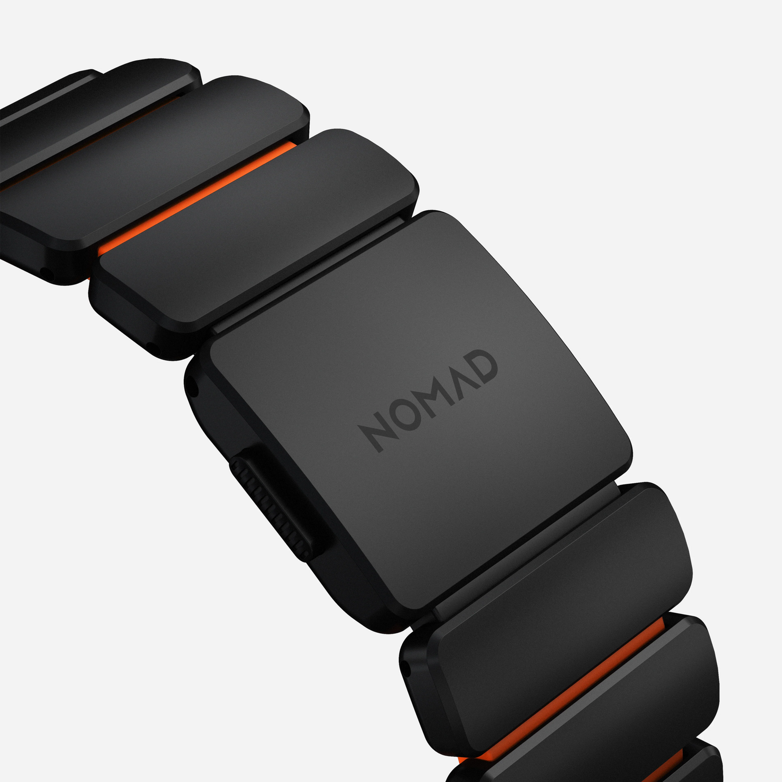 Nomad Stratos Titanium Apple Watch Ultra 1 - 3 / 42-49mm / Series 1-11 & SE - Black / Orange - Mac Addict