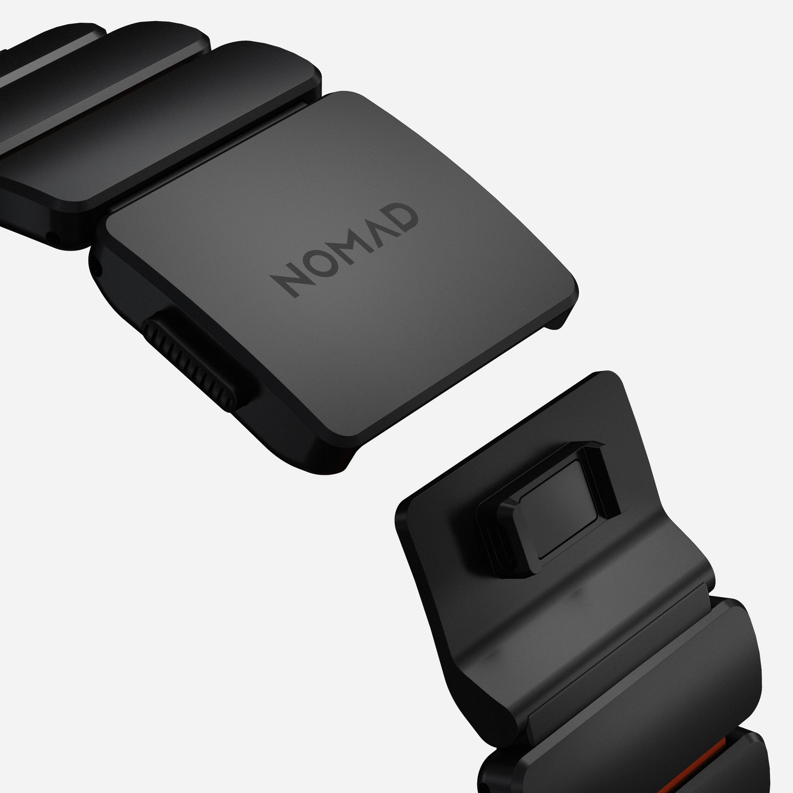 Nomad Stratos Titanium Apple Watch Ultra 1 - 3 / 42-49mm / Series 1-11 & SE - Black / Orange - Mac Addict