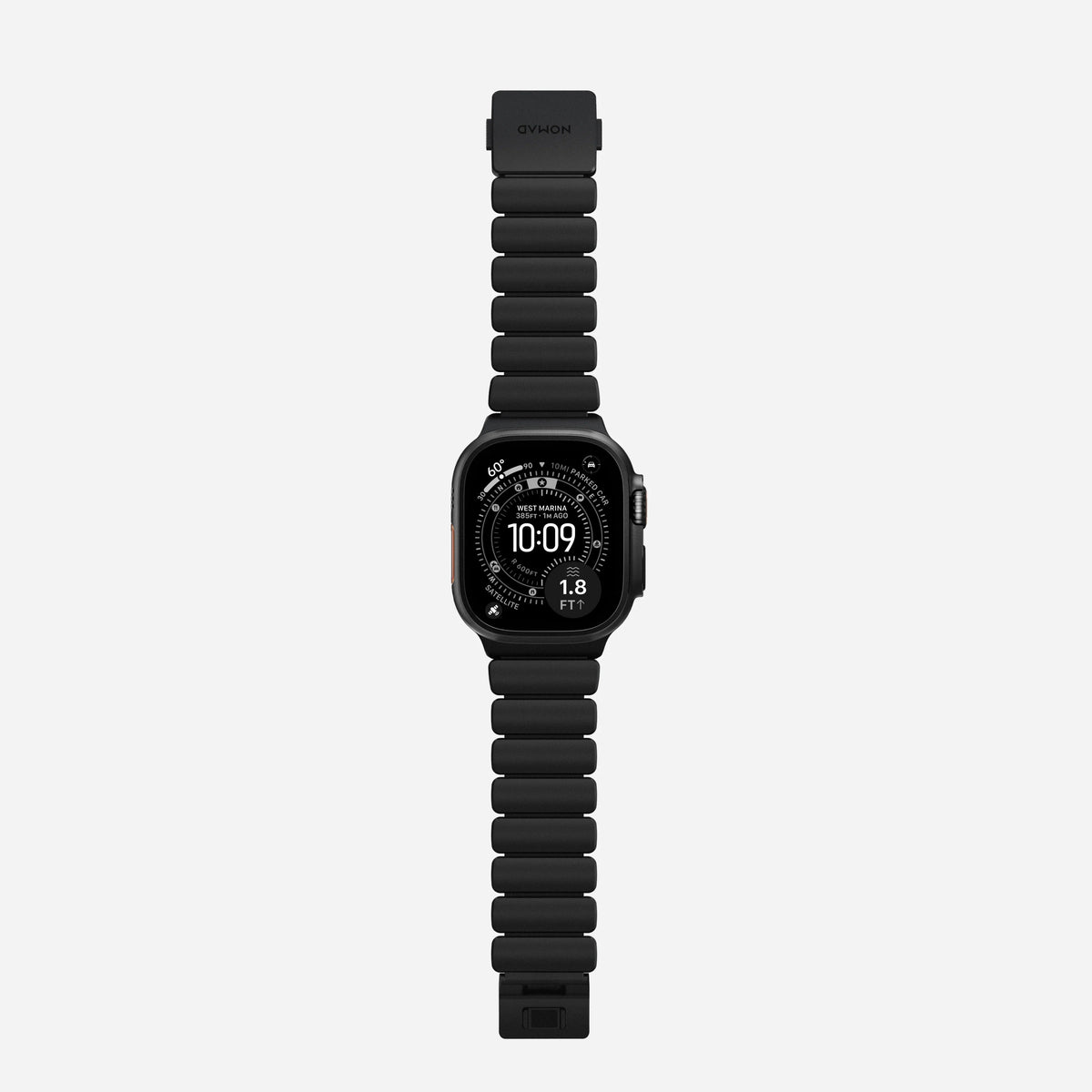 Nomad Stratos Titanium Apple Watch Ultra 1 - 3 / 42-49mm / Series 1-11 & SE - Black / Black - Mac Addict