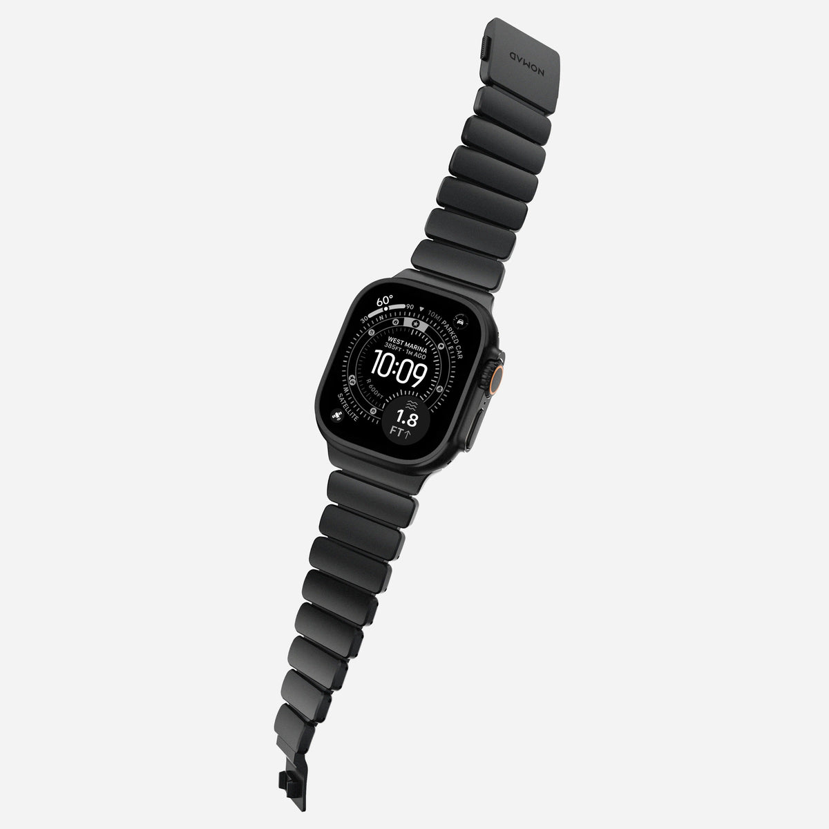 Nomad Stratos Titanium Apple Watch Ultra 1 - 3 / 42-49mm / Series 1-11 & SE - Black / Black - Mac Addict