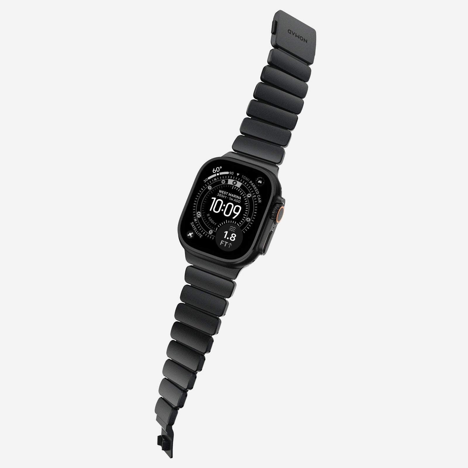 Nomad Stratos Titanium Apple Watch Ultra 1 - 3 / 42-49mm / Series 1-11 & SE - Black / Black - Mac Addict
