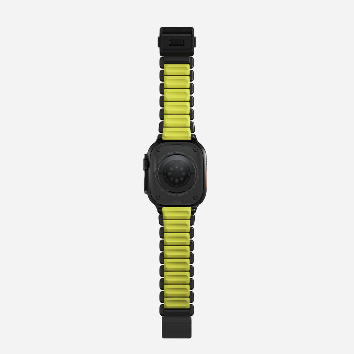 Nomad Stratos Titanium Apple Watch Ultra 1 - 3 / 42-49mm / Series 1-11 & SE - Black / Volt - Mac Addict