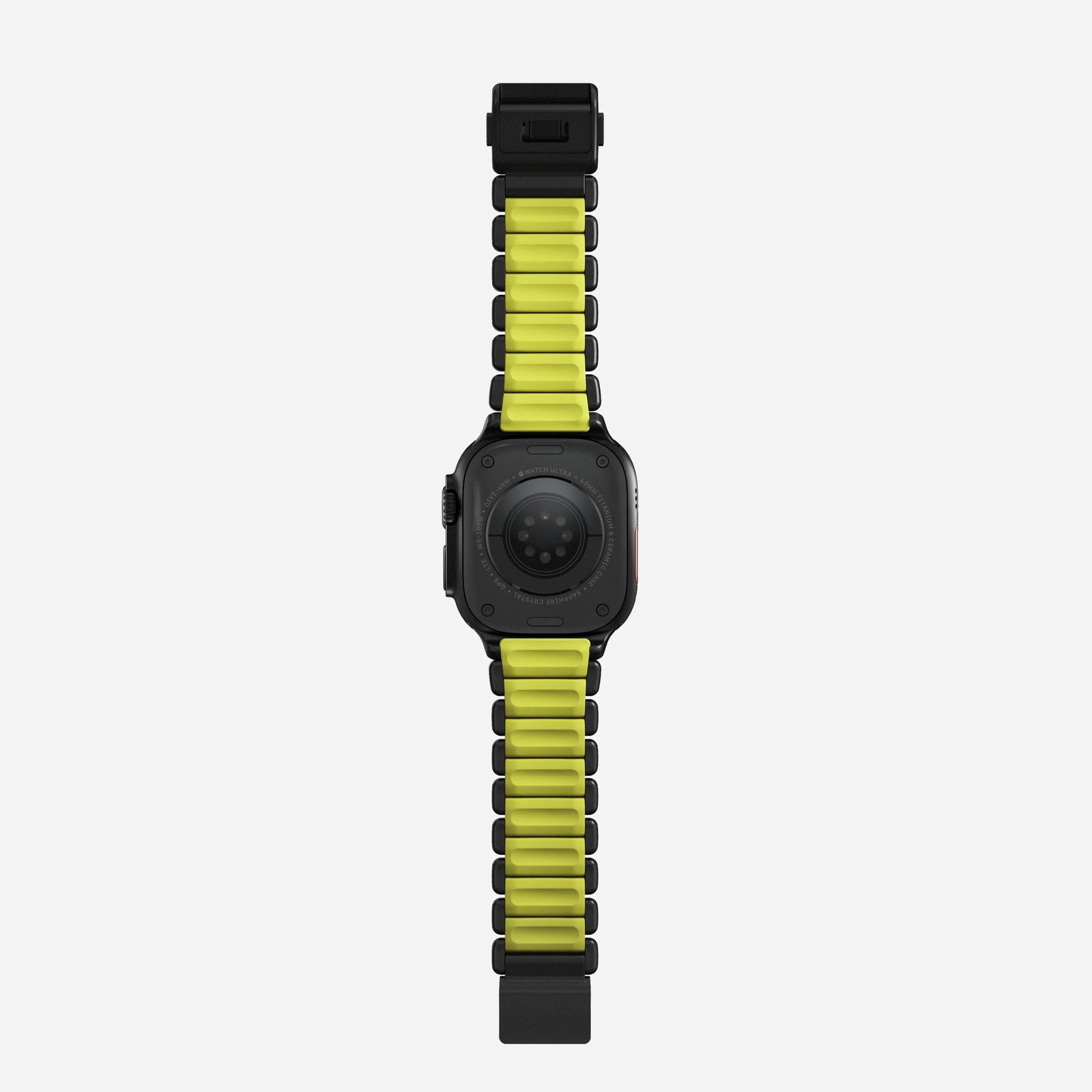Nomad Stratos Titanium Apple Watch Ultra 1 - 3 / 42-49mm / Series 1-11 & SE - Black / Volt - Mac Addict