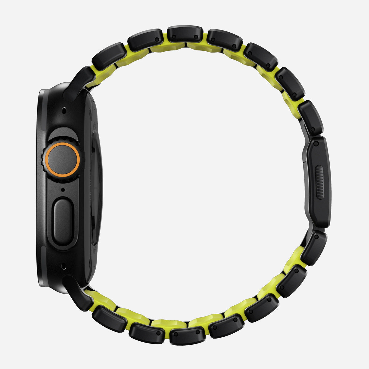 Nomad Stratos Titanium Apple Watch Ultra 1 - 3 / 42-49mm / Series 1-11 & SE - Black / Volt - Mac Addict