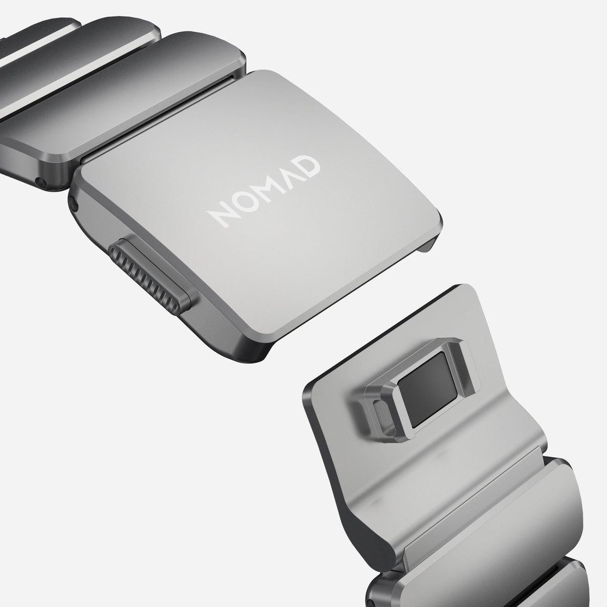 Nomad Stratos Titanium Apple Watch Ultra 1 - 3 / 42-49mm / Series 1-11 & SE - Natural Titanium / Black - Mac Addict