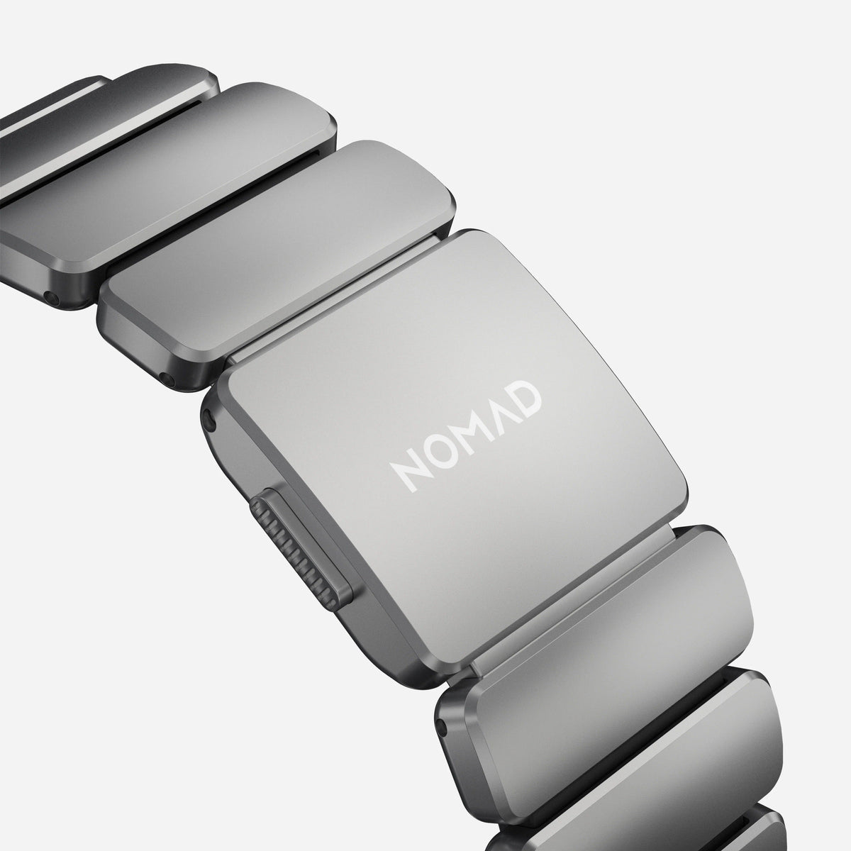 Nomad Stratos Titanium Apple Watch Ultra 1 - 3 / 42-49mm / Series 1-11 & SE - Natural Titanium / Black - Mac Addict