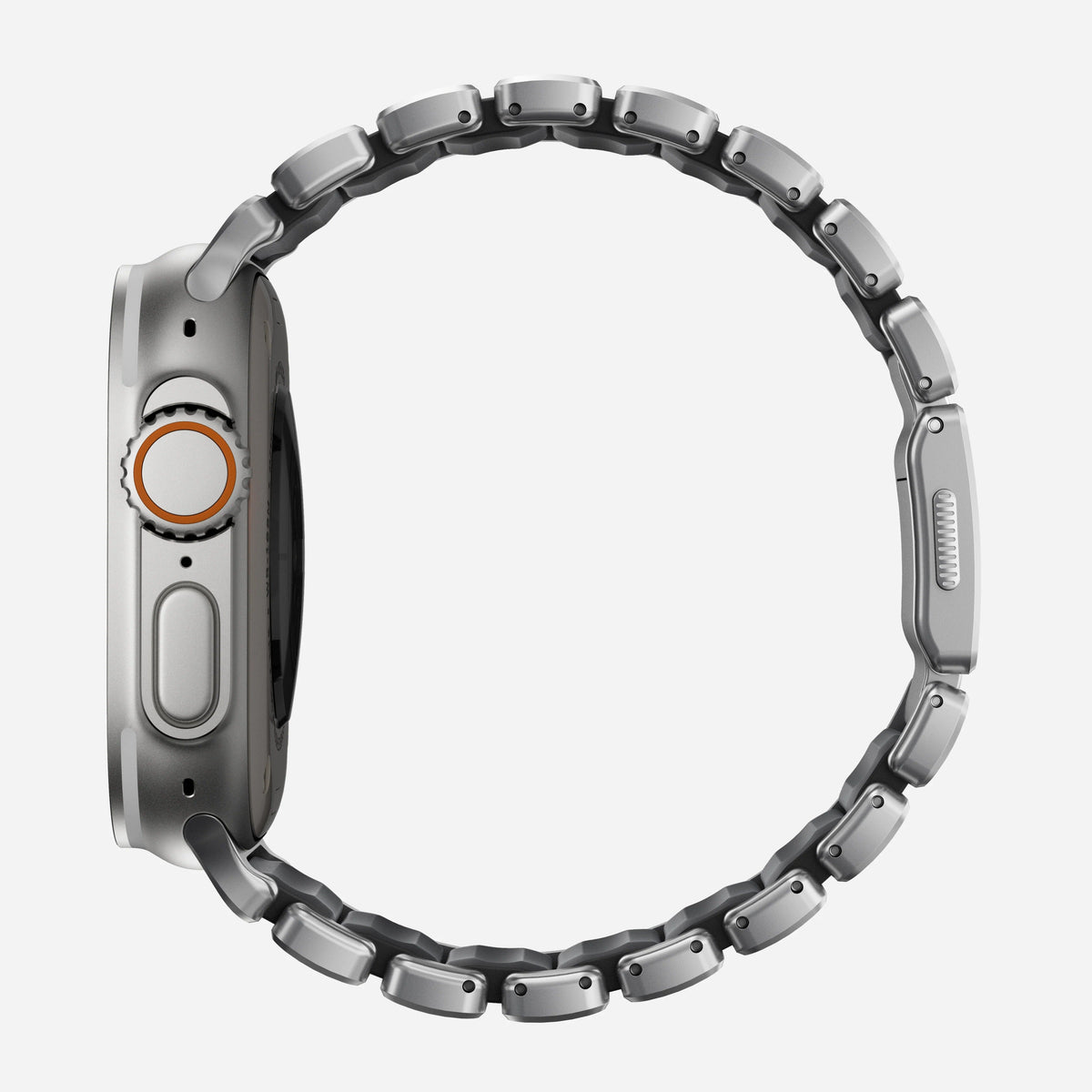 Nomad Stratos Titanium Apple Watch Ultra 1 - 3 / 42-49mm / Series 1-11 & SE - Natural Titanium / Black - Mac Addict