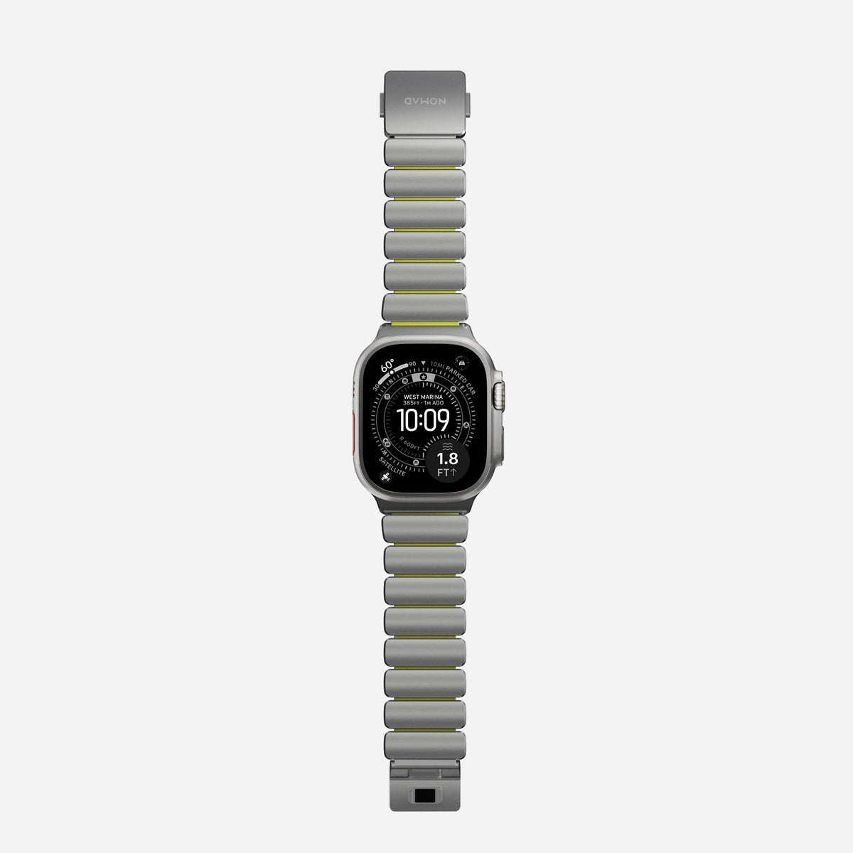 Nomad Stratos Titanium Apple Watch Ultra 1 - 3 / 42-49mm / Series 1-11 & SE - Natural / Volt - Mac Addict