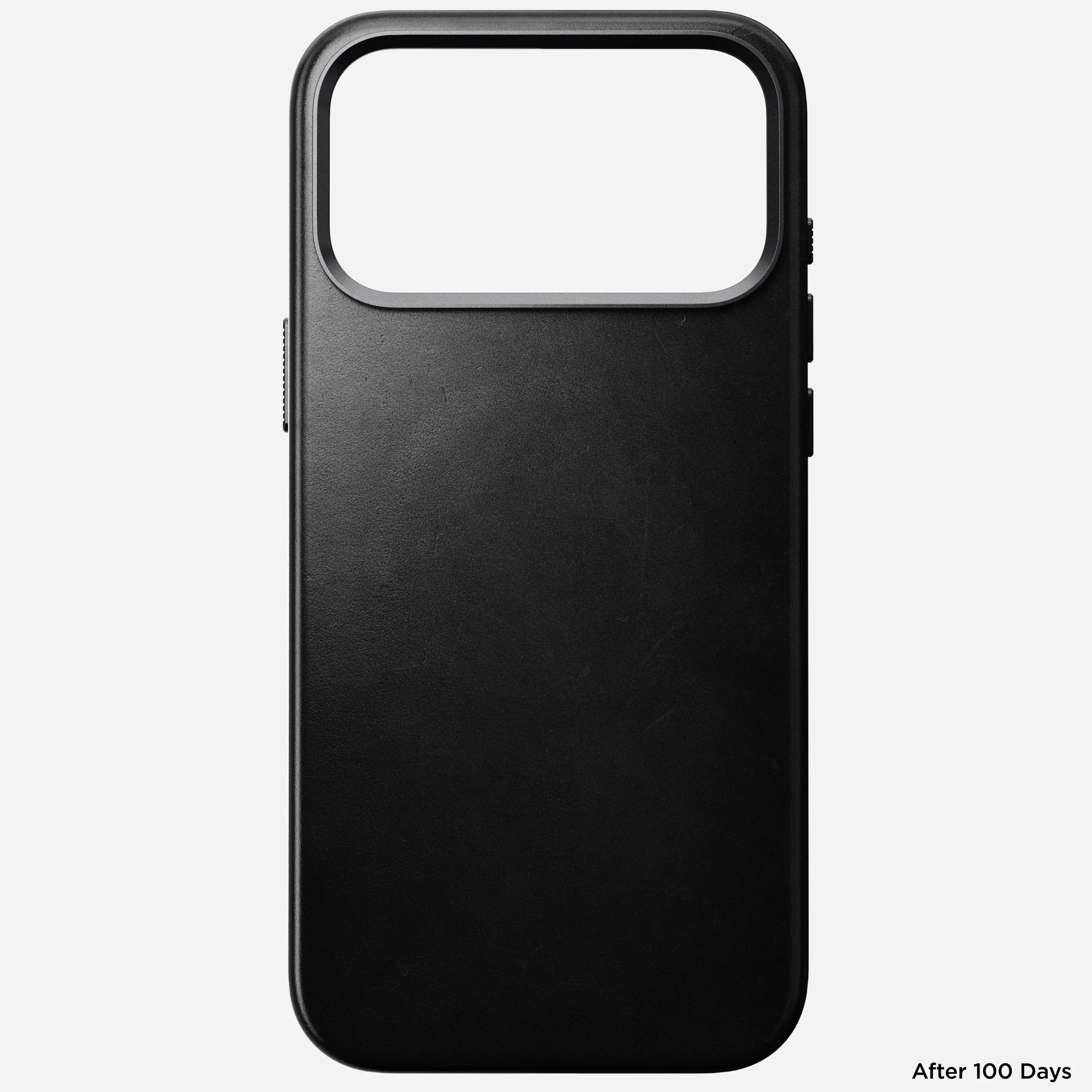 nomad horween case for iphone 17 pro black front view