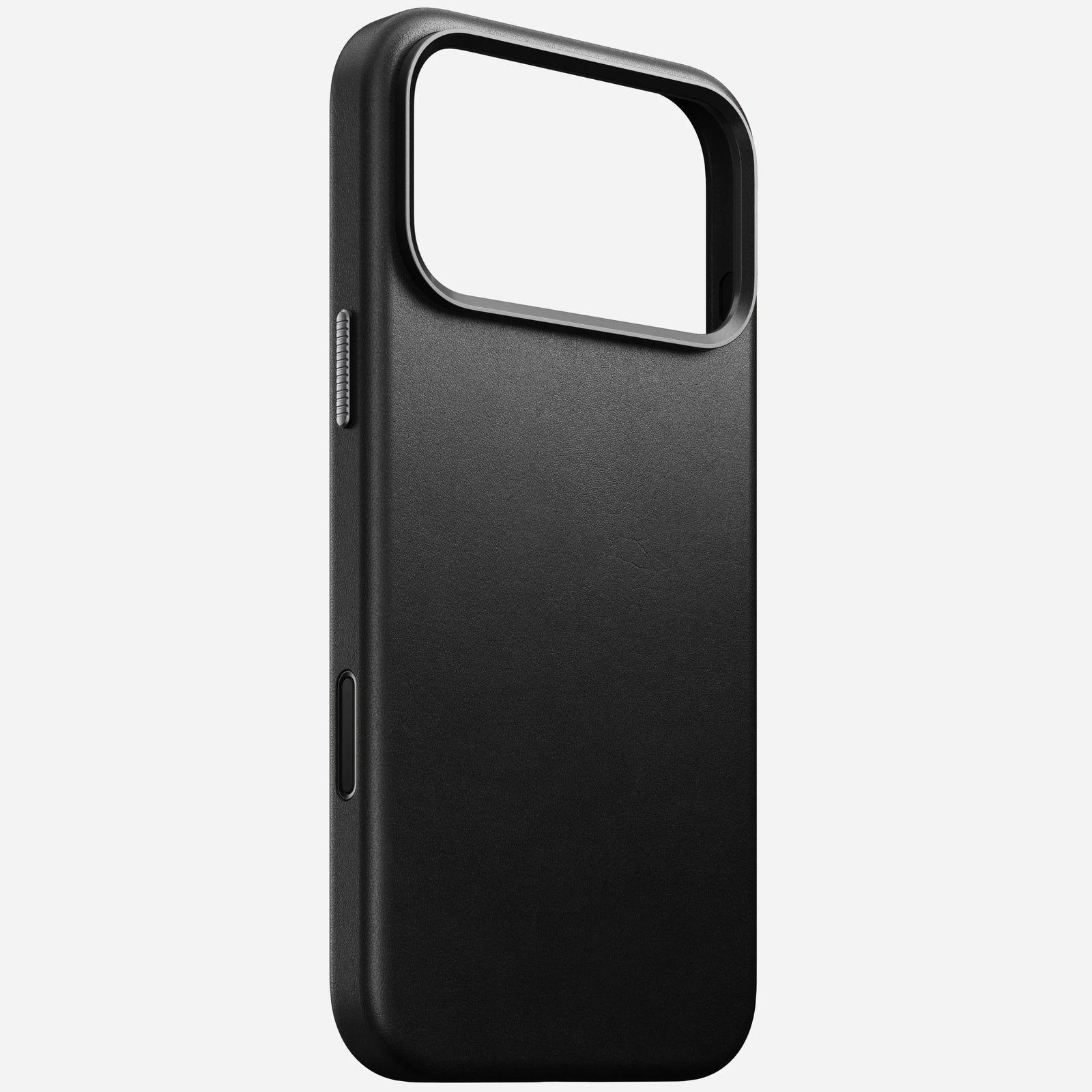 nomad leather case for iphone 17 pro black front view