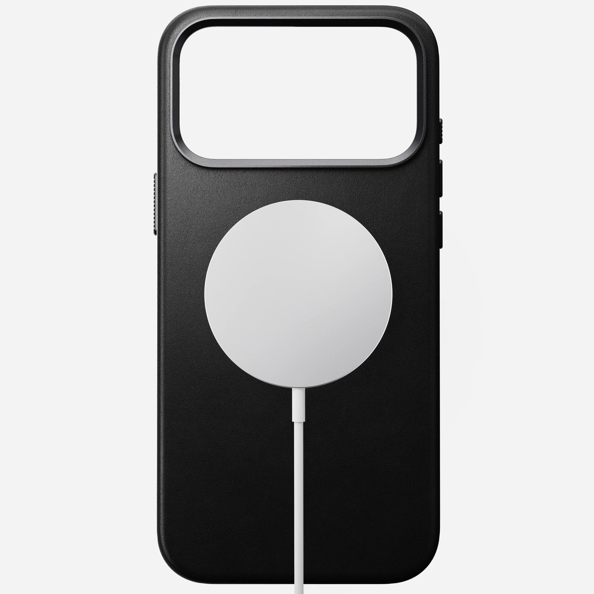 nomad leather case for iphone 17 pro black magnetic charging