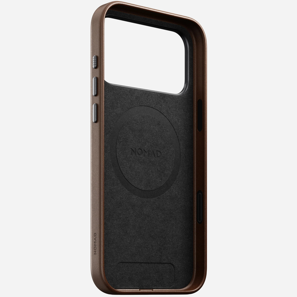 nomad leather case for iphone 17 pro brown back protection