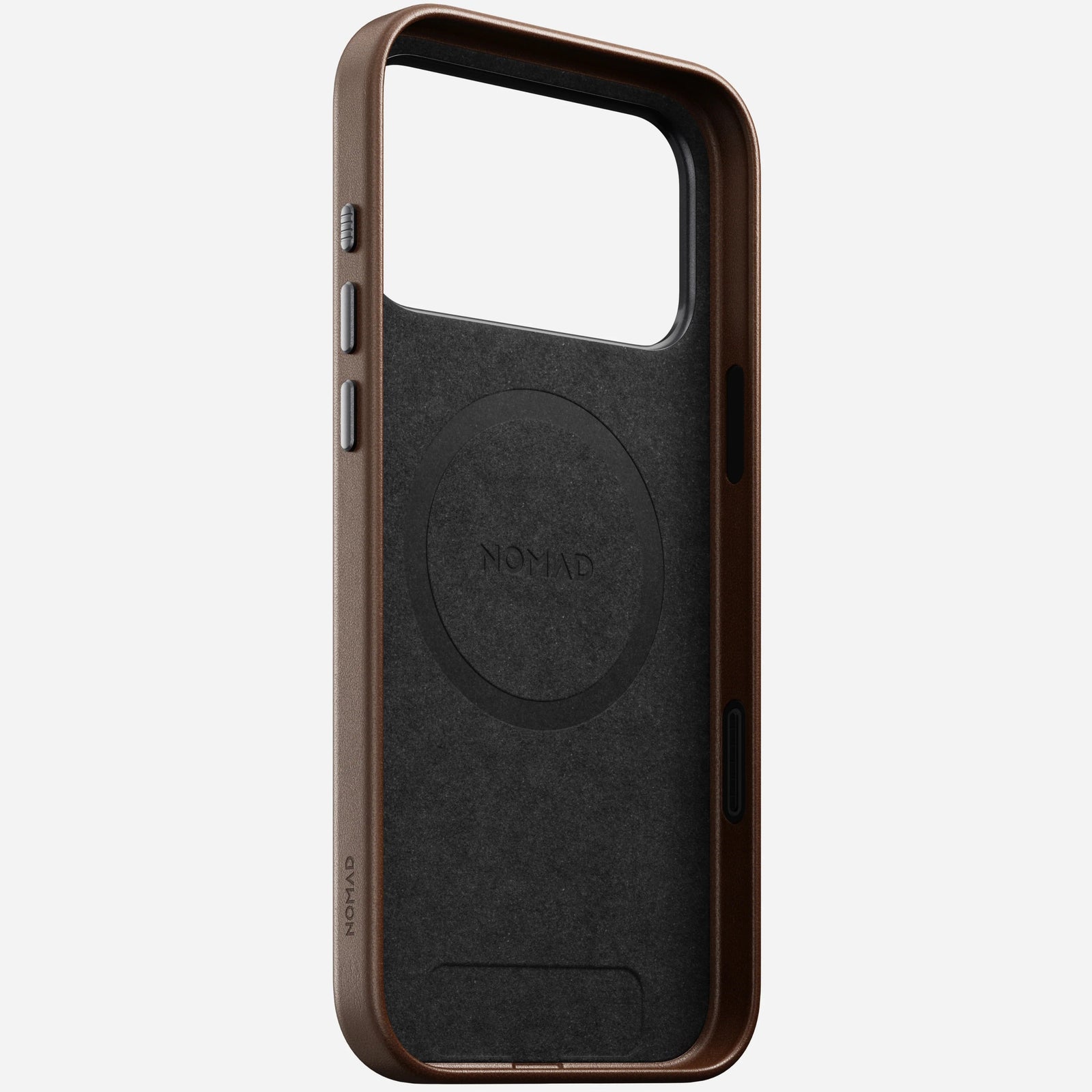 nomad leather case for iphone 17 pro brown back protection
