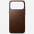 nomad leather case for iphone 17 pro brown front view