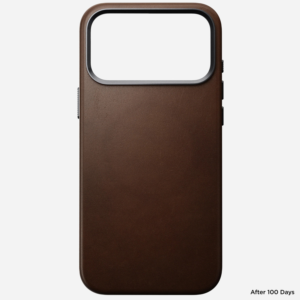 nomad leather case for iphone 17 pro brown patina finish