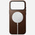 nomad leather case for iphone 17 pro brown leather grain closeup