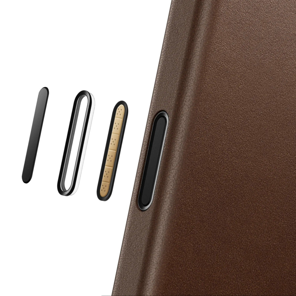 nomad leather case for iphone 17 pro max brown side profile