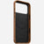 nomad leather case for iphone 17 pro english tan buttons detail