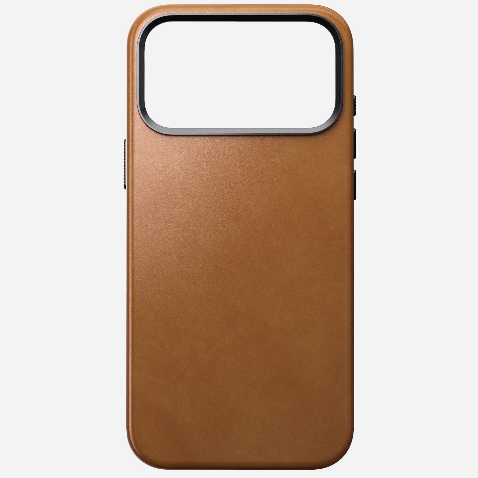 nomad leather case for iphone 17 pro english tan front view
