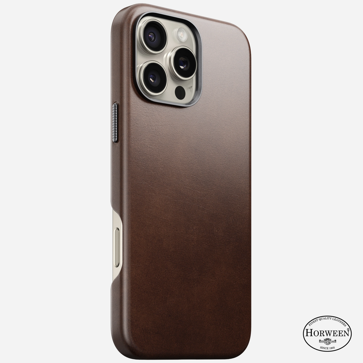 Nomad Traditional Horween Leather Case iPhone 16 Pro Max 6.9 - Brown - Mac Addict