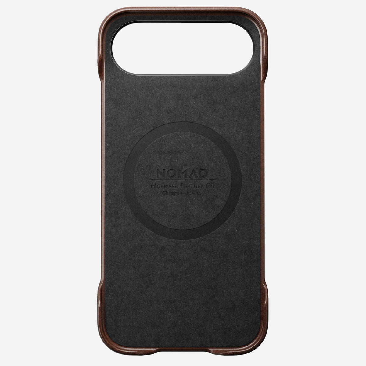 nomad horween case for iphone 17 air brown side profile