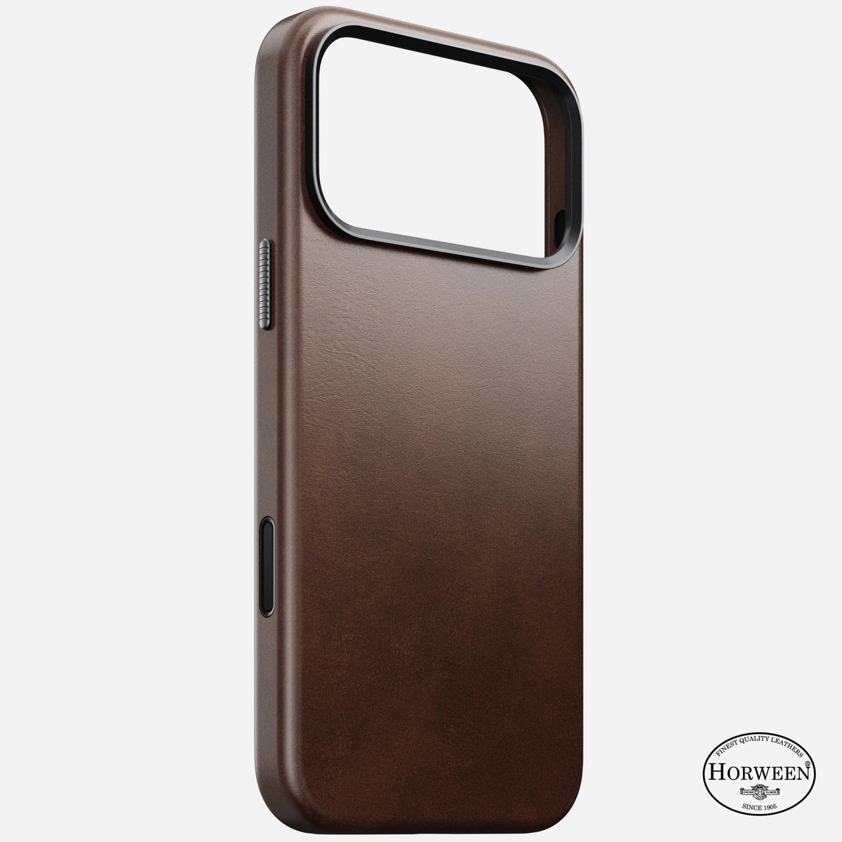 nomad horween case for iphone 17 pro rustic brown back protection