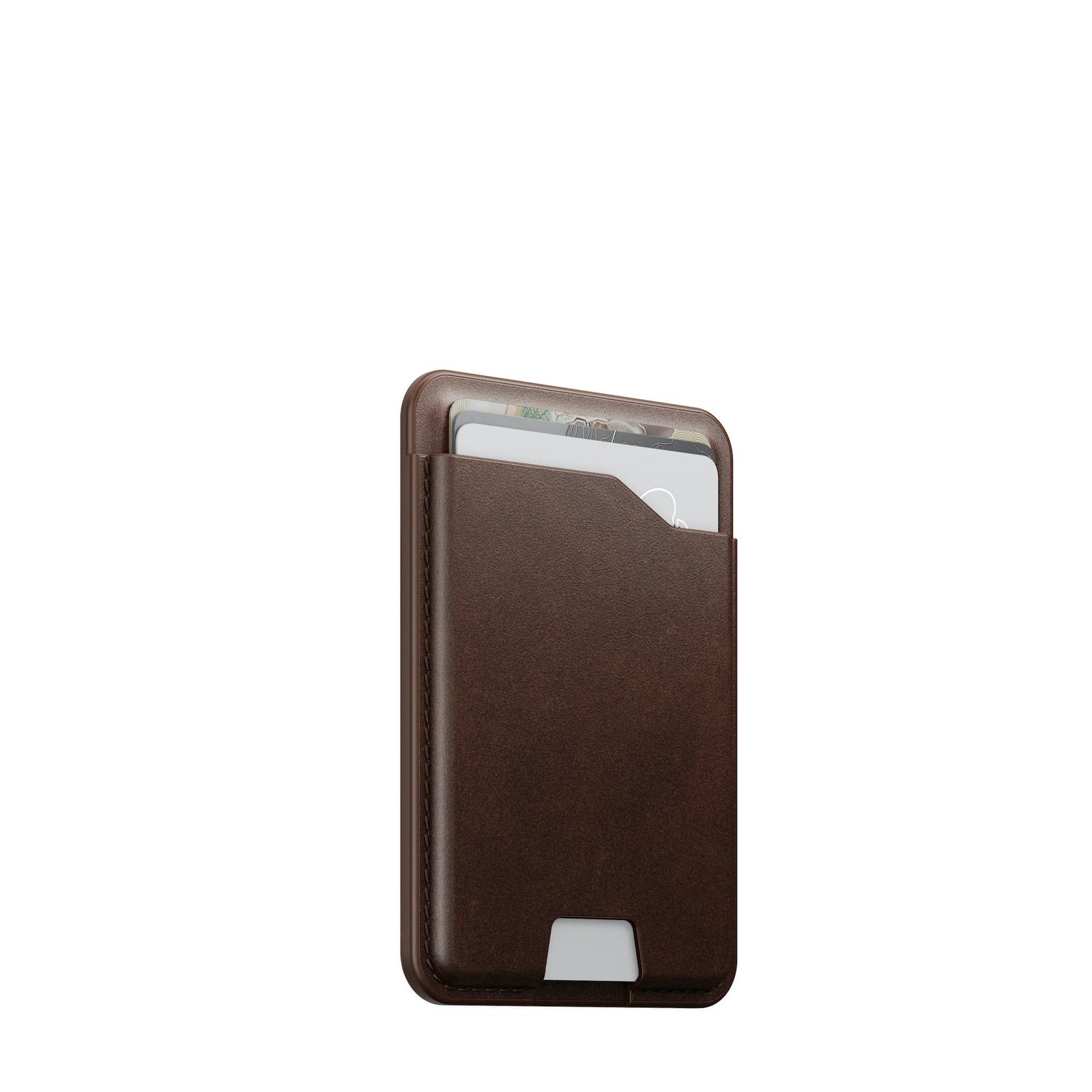 Nomad Leather Magsafe Wallet with Find My Tracking - Brown - Mac Addict