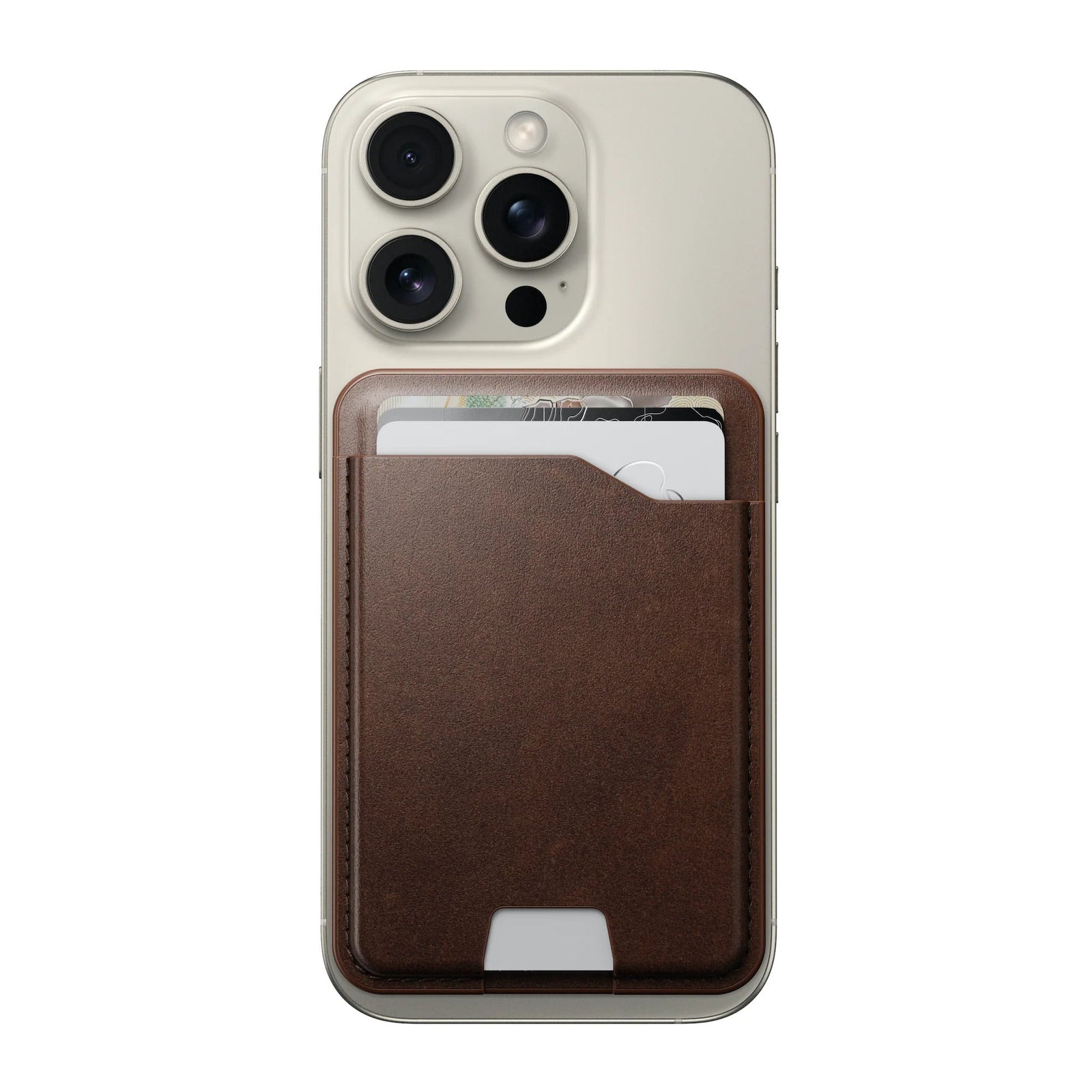 Nomad Leather Magsafe Wallet with Find My Tracking - Brown - Mac Addict