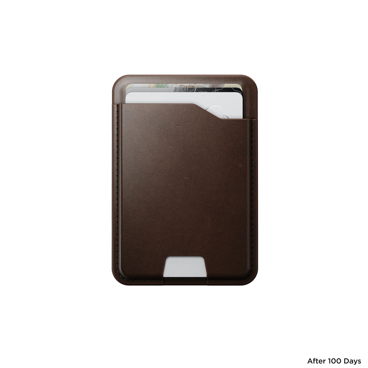 Nomad Leather Magsafe Wallet with Find My Tracking - Brown - Mac Addict