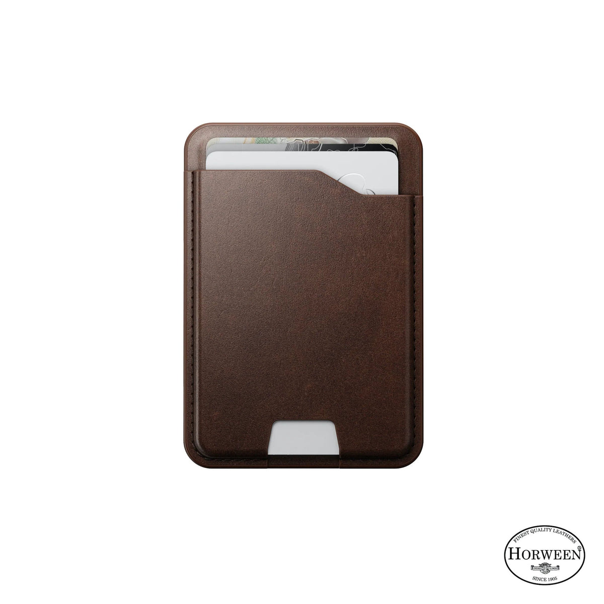 Nomad Leather Magsafe Wallet with Find My Tracking - Brown - Mac Addict