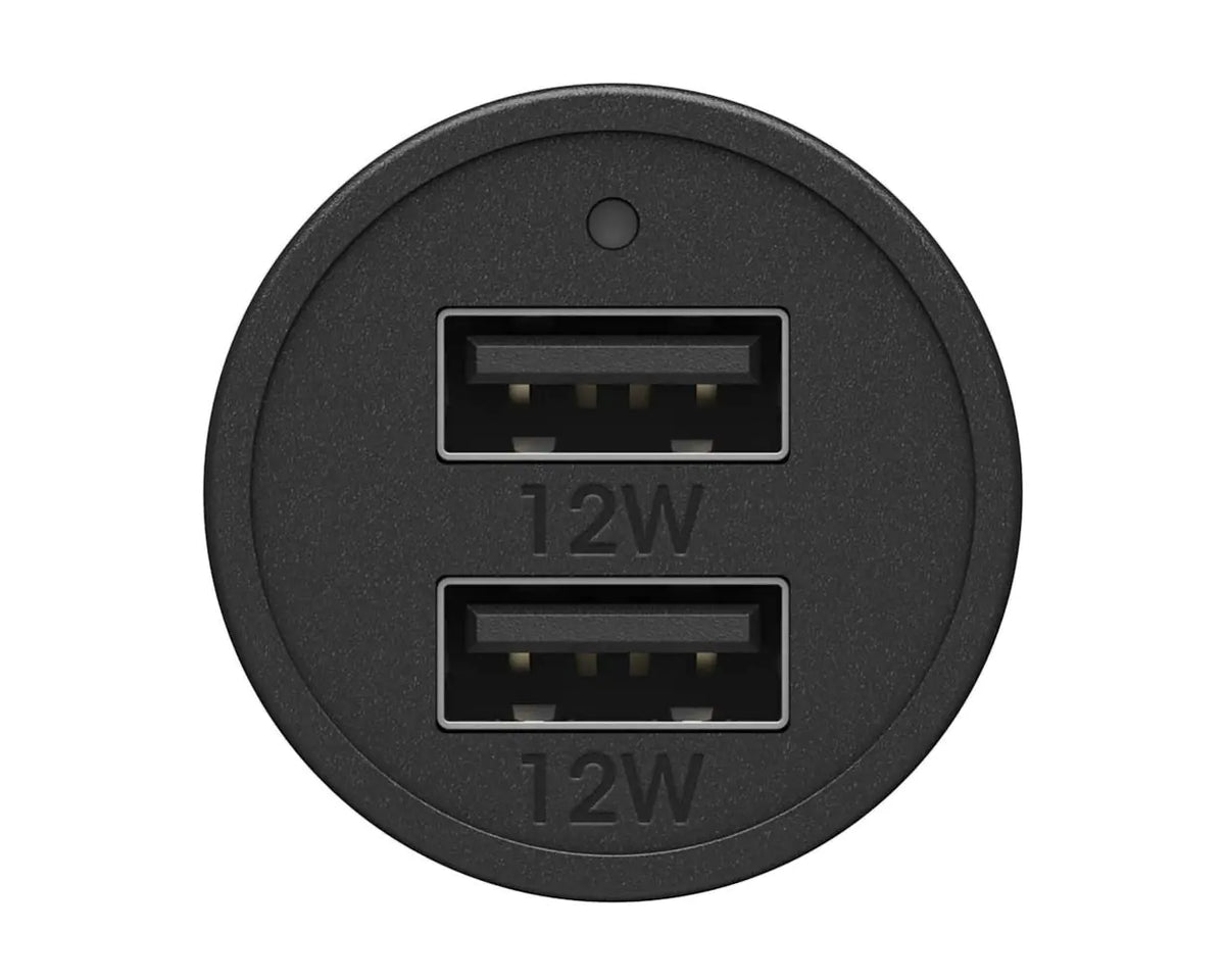 Otterbox Rugged Car Charger with 2 USB-A 12W 2.4 A - Black