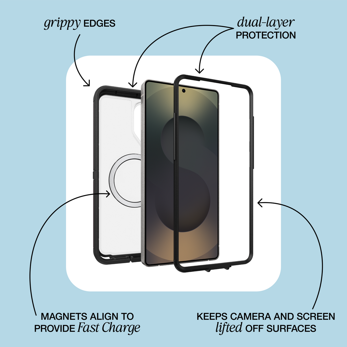 Otterbox Defender Pro XT Magnets for Samsung Galaxy S26 Plus - Clear Darkside