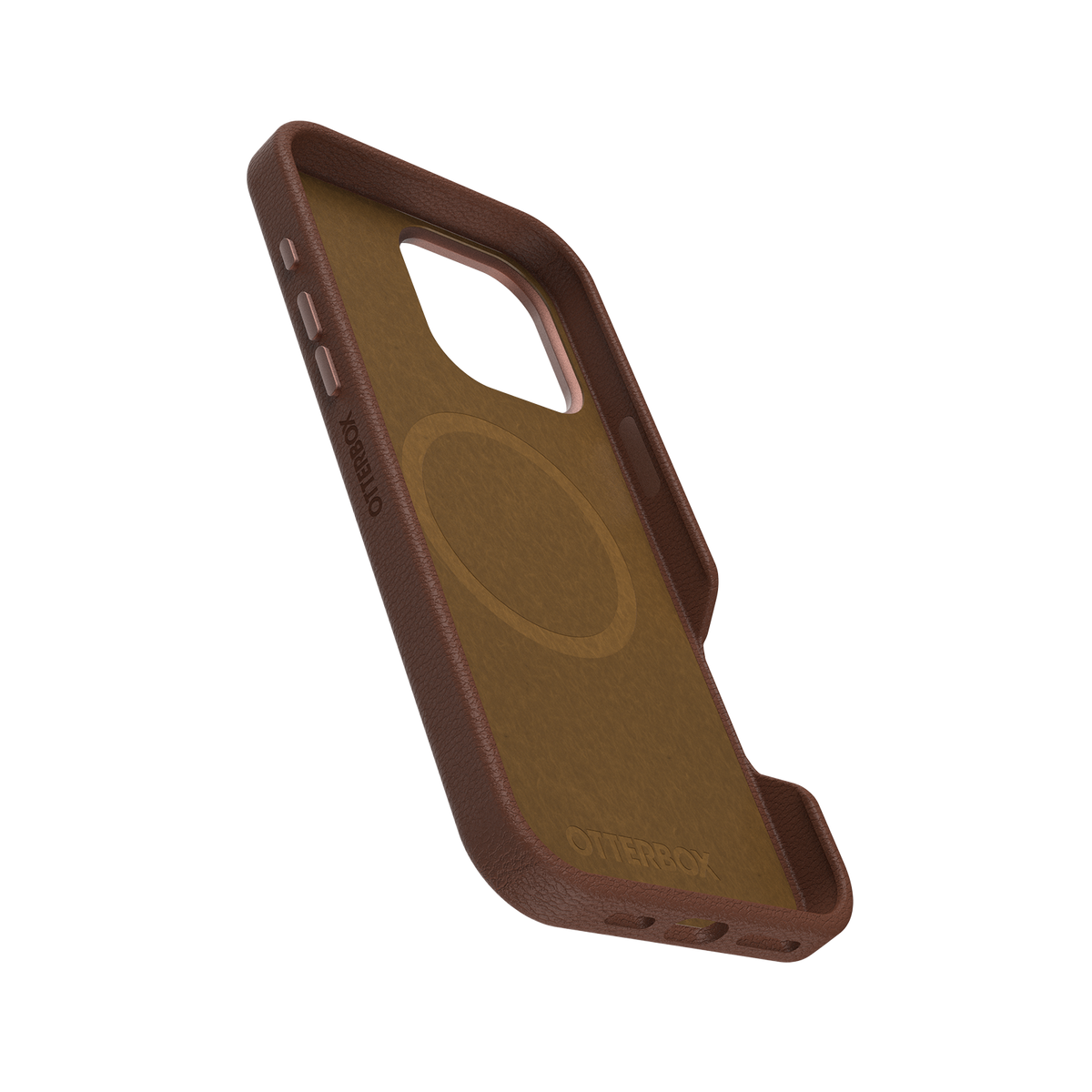 OtterBox Symmetry Cactus Leather Case for iPhone 16 Standard - Rich Adobe Brown