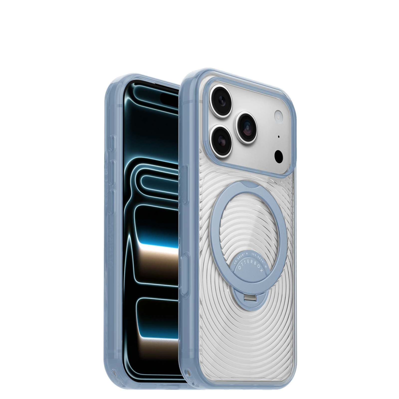 Symmetry Stand Case for iPhone 18 Pro 6.3 in Aether Clear Blue - OtterBox