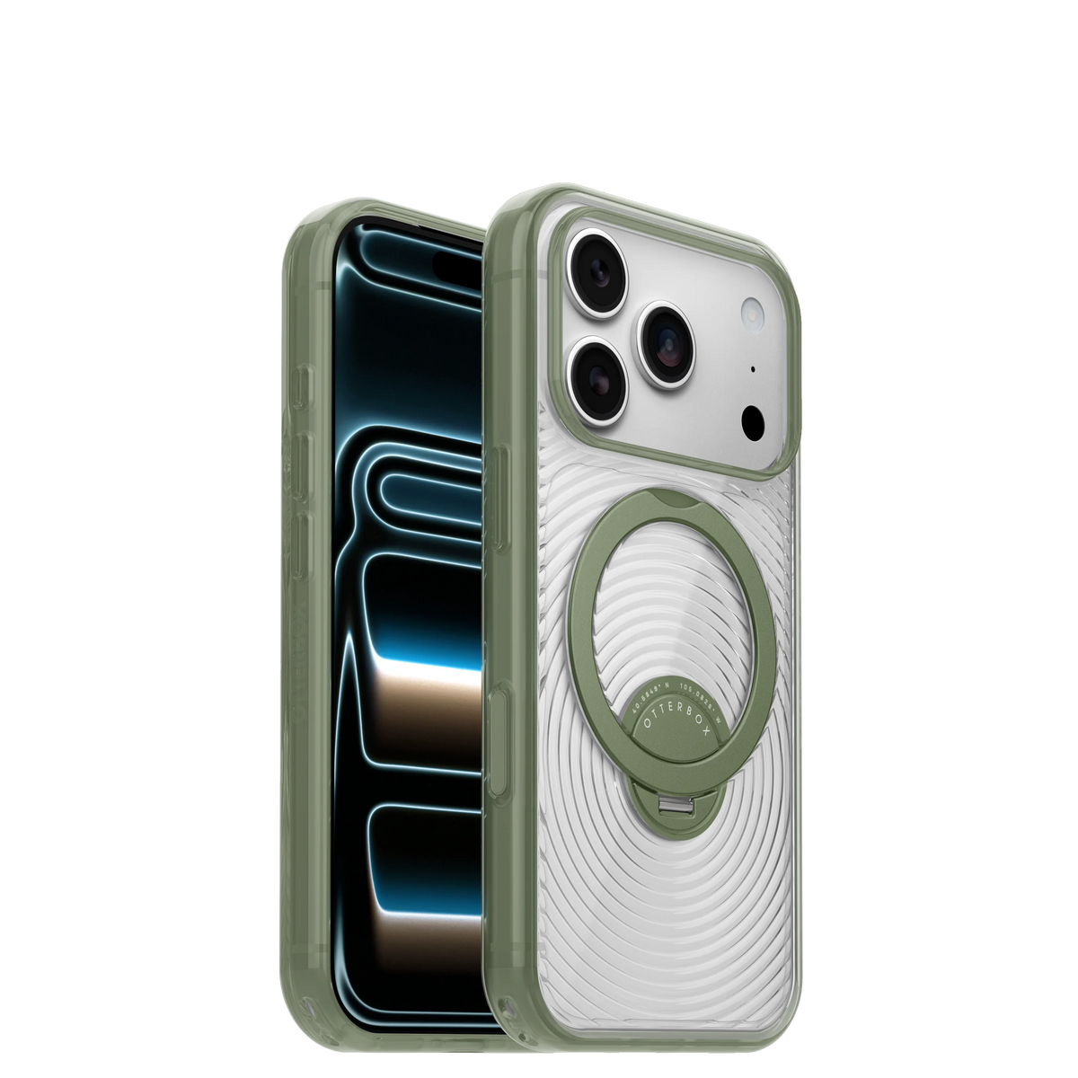 Symmetry Stand Case for iPhone 18 Pro 6.3 in Calyx Clear Green - OtterBox