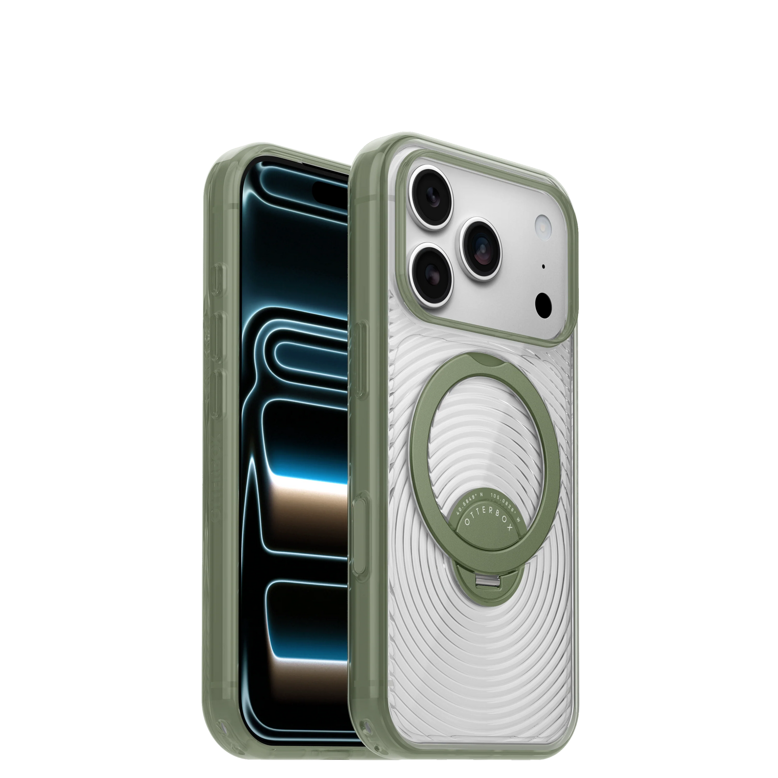 Symmetry Stand Case for iPhone 18 Pro Max 6.9 in Calyx Clear Green - OtterBox