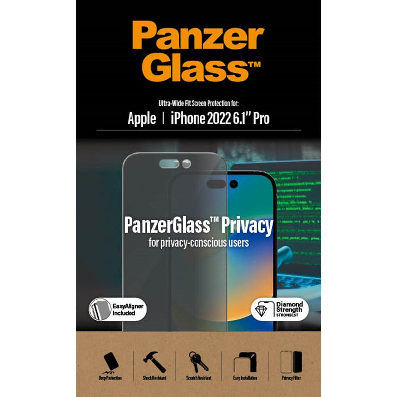 PanzerGlass UltraWide Fit Privcy Screen Protector For iPhone 14 Pro