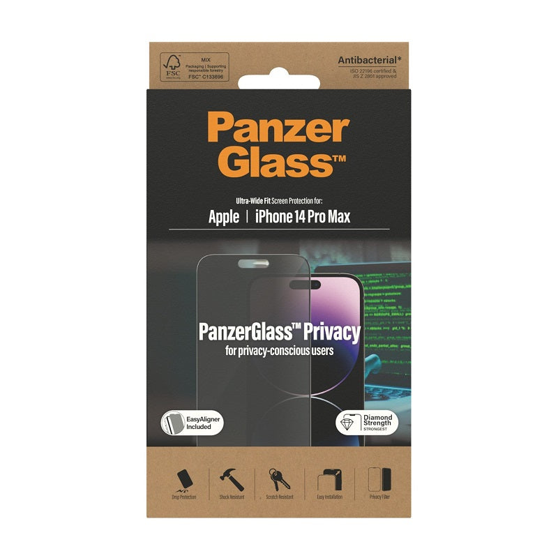 PanzerGlass UltraWide Fit Privcy Screen Protector For iPhone 14 Pro Max