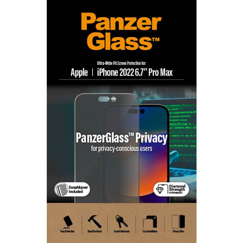 PanzerGlass UltraWide Fit Privcy Screen Protector For iPhone 14 Pro Max