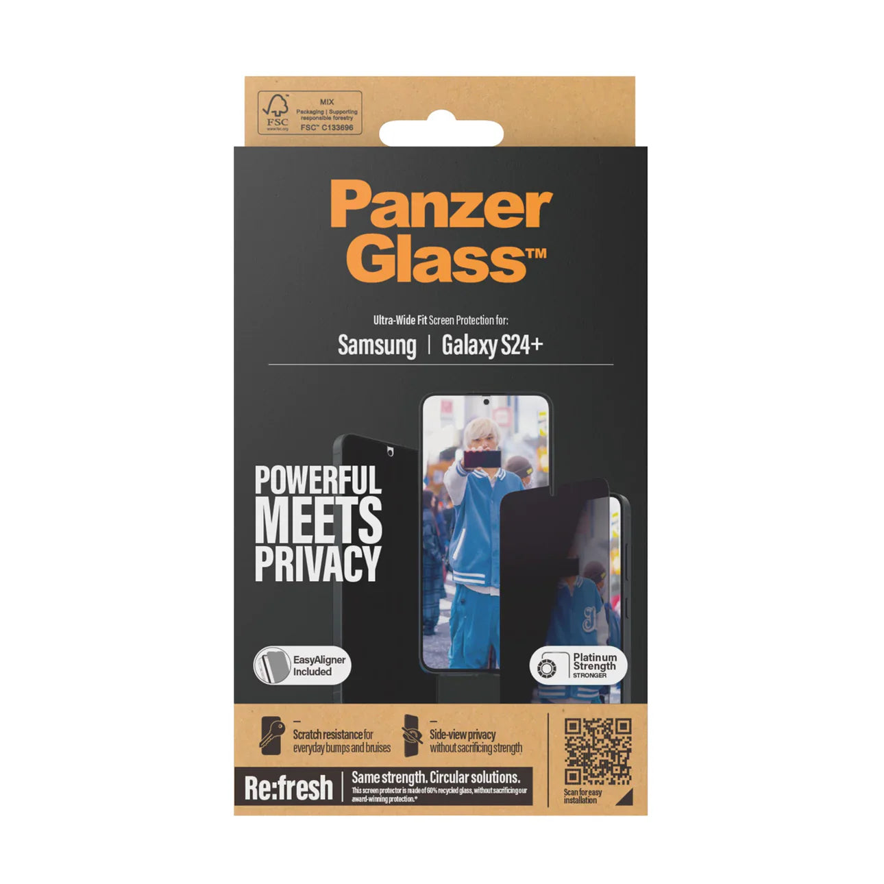 PanzerGlass Ultra Wide Privacy Screen Protector S24 Plus 6.7 inch - Tinted - Mac Addict