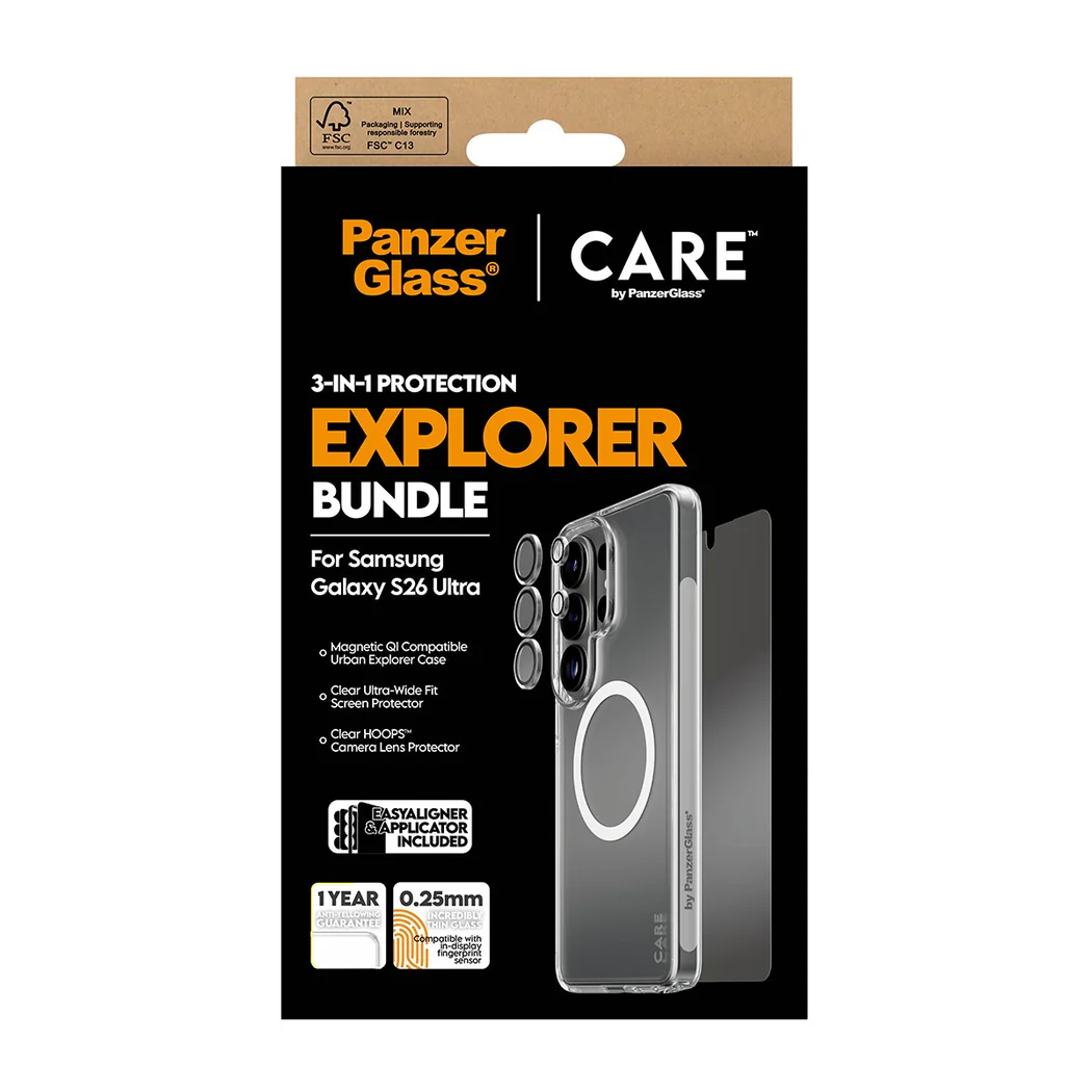 PanzerGlass CARE 3 in 1 Bundle for Samsung Galaxy S26 Ultra - Clear