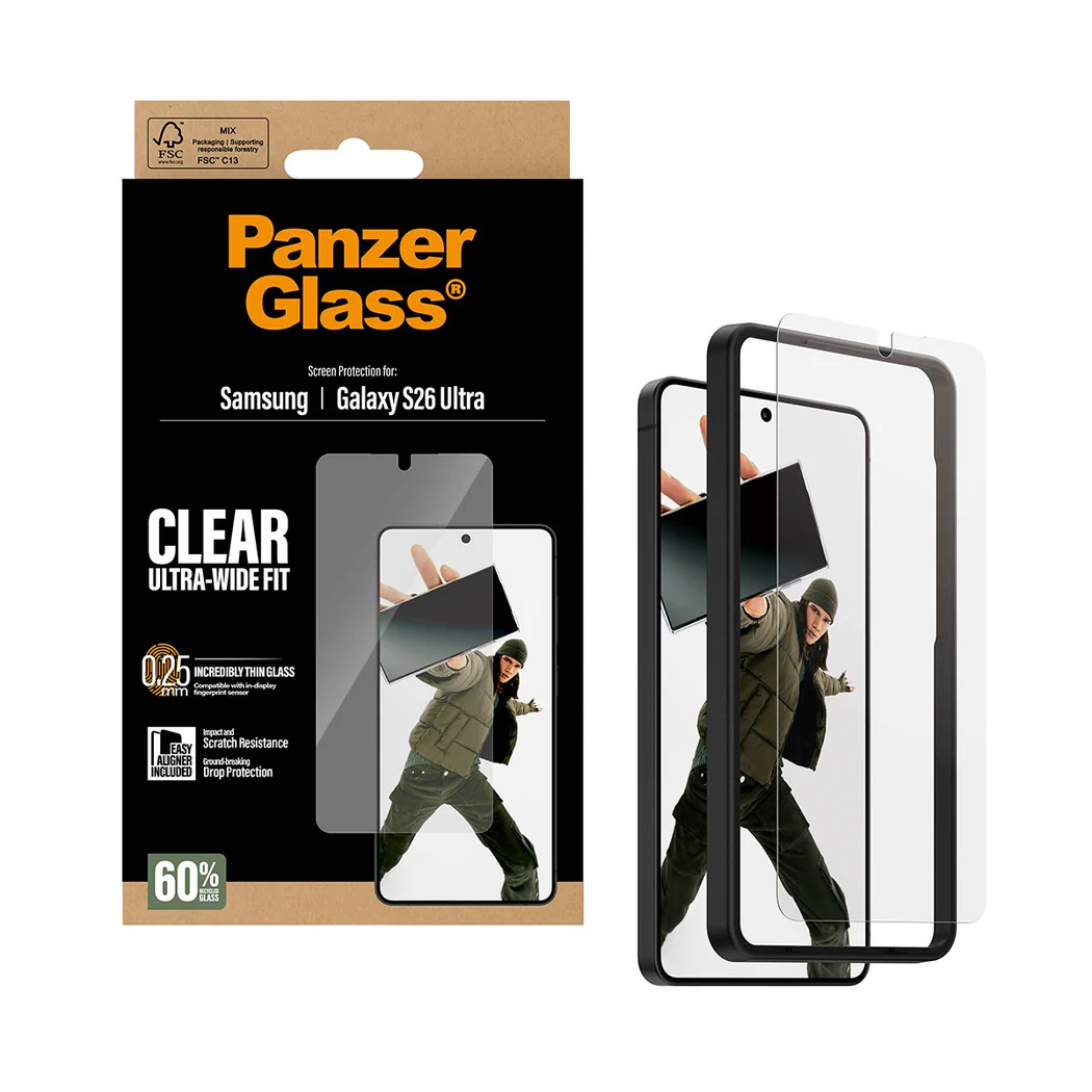 PanzerGlass Screen Protector Ultra Wide Fit Samsung Galaxy S26 Ultra